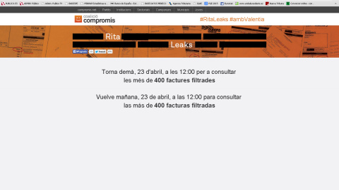Imagen de la web www.ritaleaks.compromis.net, de Compromís. E.P.