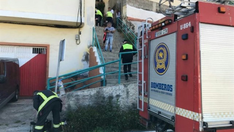 Zona en la que se ha producido la explosión. POLICÍA LOCAL DE LAS PALMAS DE GRAN CANARIA