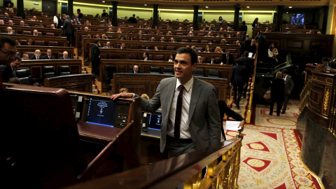 El secretario general del PSOE, Pedro Sanchez, en el Congreso de los Diputados. REUTERS/Juan Medina