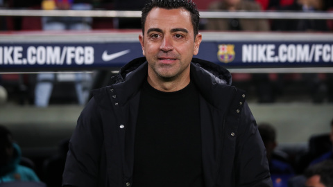 15/04/2023. Xavi Hernández, durante un partido, a 5 de abril de 2023.