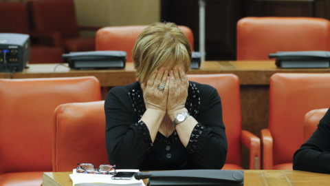 La vicepresidenta primera de Congreso de los Diputados, Celia Villalobos, durante una reunión del Grupo Parlamentario Popular. EFE/BALLESTEROS