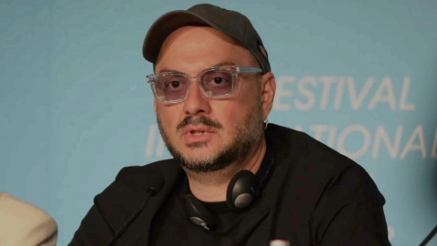 19/04/23 El cineasta durante la rueda de prensa en el Festival de Cannes