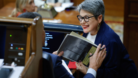 19/04/2023.- La diputada de Esquerra Republicana María Carvalho interviene durante el pleno del Congreso en el que ha comparecido el presidente del Gobierno Pedro Sánchez a petición propia y del PP para informar de los últimos consejos euro