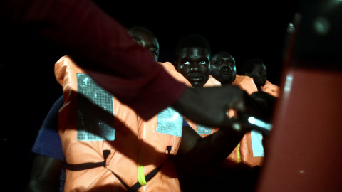 Imágenes del rescata de una grupo de personas migrantes en el Mediterráneo Central por el barco Aquarius.- SOS MEDITERRANÉE