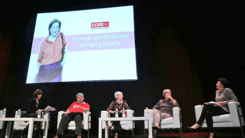 Homenaje a Josefina Samper en la sede de CCOO en Madrid. / COMISIONES OBRERAS