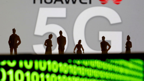 Imagen  de una promoción de 5G de Huawei. REUTERS