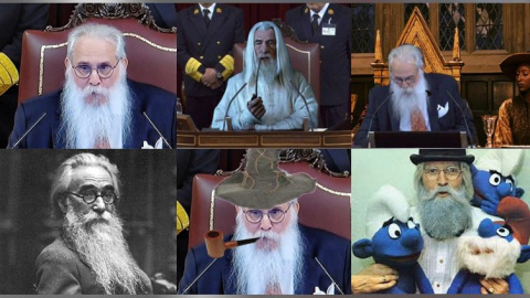 ¿Es Valle-Inclán? ¿Gandalf el Gris? ¿Albus Dumbledore? No, es el diputado del PSOE que ha dirigido la constitución del Congreso