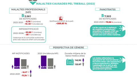 Infografia de malalties causades pel treball