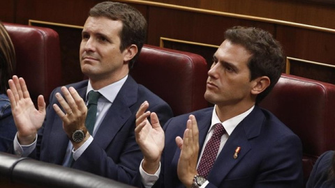 Pablo Casado y Albert Rivera en el Congreso de los DiputadosEDUARDO PARRA / EUROPA PRESS