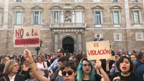 Protesta en Barcelona contra la sentencia de 'La Manada'.