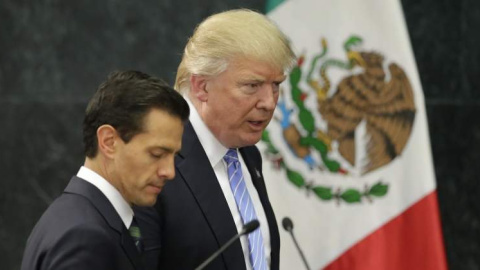 El presidente de EEUU, Donald Trump, y su homólogo mexicano, Enrique Peña Nieto, en una de sus reuniones. Archivo REUTERS