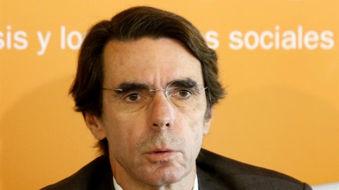 El expresidente del Gobierno José María Aznar presenta el informe de la Fundación FAES que preside. EFE