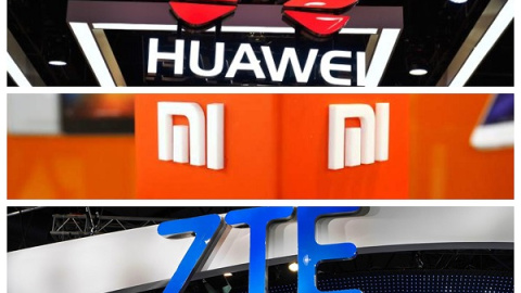 Logos de Huawei, TZE y Xiaomi.