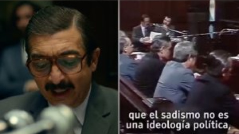 El vídeo viral que mezcla una escena de la película 'Argentina, 1985' con imágenes reales del Juicio a las Juntas: "Piel de gallina"