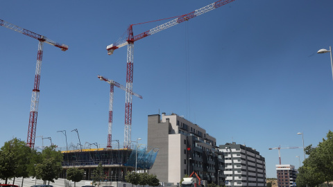 Edificio en construcción en Madrid.