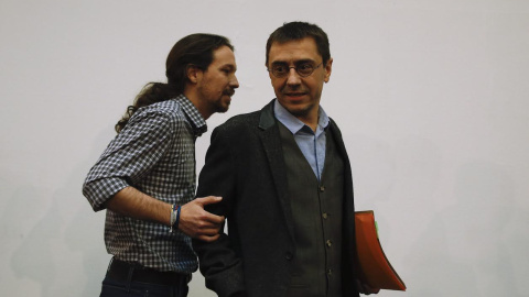 Pablo Iglesias y Juan Carlos Monedero, en una imagen de archivo. REUTERS