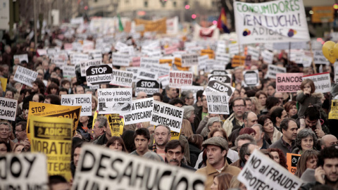 Manifestación en contra de los desahucios. / Olmo Calvo-Sinc