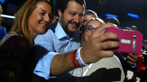 El ministro del Interior, Matteo Salvini, en la reunión de Confcommercio de la Asociación Empresarial Italiana en Roma. REUTERS / Tony Gentile