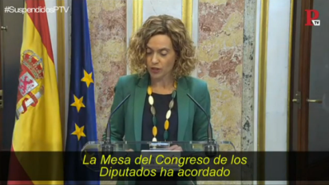 Los diputados independentistas presos, suspendidos de sus funciones en el Congreso