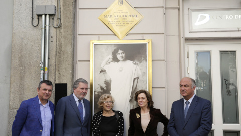 Inauguración de la placa dedicada a María Guerrero. / MADRID.ES