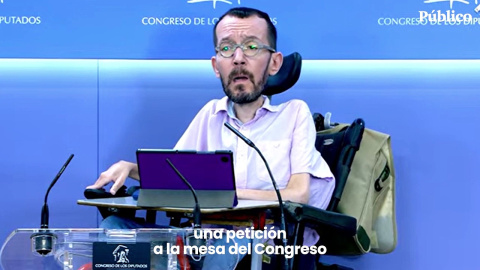 Vídeo | Unidas Podemos exige retirar del Congreso los cuadros y bustos del rey emérito