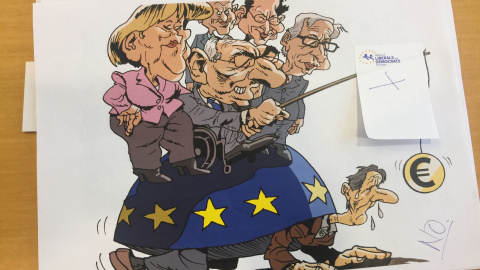 Caricatura censurada por la Eurocámara. B. R.