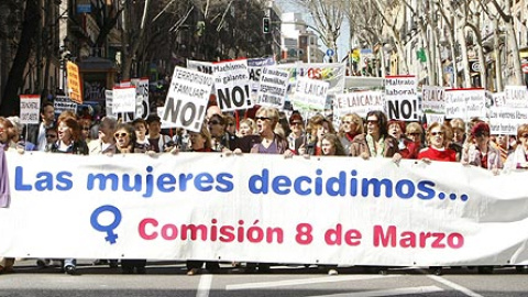 Manifestación día mujer 8 marzo./ Foto de archivo EFE