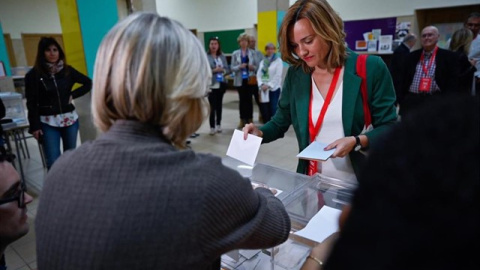 La candidata por el PSOE a la Alcaldía de Zaragoza, Pilar Alegría. | EUROPA PRESS