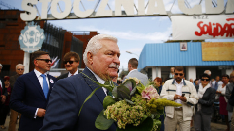 El expresidente polaco, Lech Walesa, durante un acto por el 34 aniversario de Solidaridad en agosto de 2014. - REUTERS