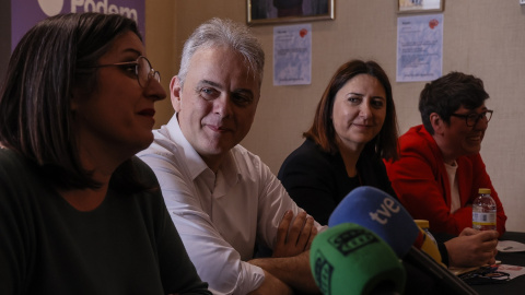 Rueda de prensa de Podem y Esquerra Unida para anunciar acuerdos para el 28M.