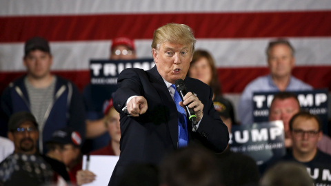 El magnate Donald Trump, candidato republicano, en un mitin en Wisconsin. REUTERS/Kamil Krzaczynski