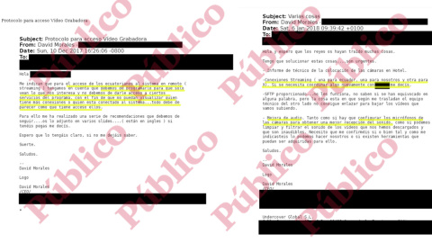 Mails de David Morales a sus "mosqueteros" instruyéndoles para que oculten a los ecuatorianos que "X" recibe también el streaming del espionaje a Assange.