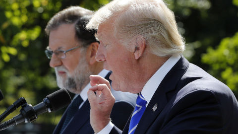 Mariano Rajoy y Donald Trump, en la Casa Blanca. / REUTERS