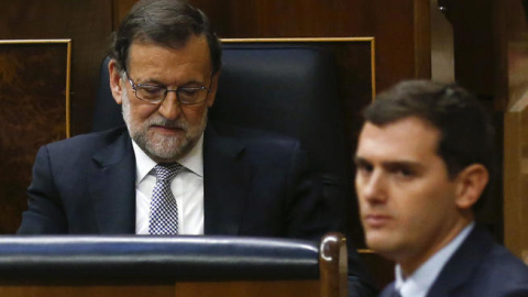 Albert Rivera y Mariano Rajoy, en el Congreso. Archivo EFE