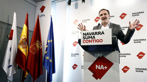 El candidato de Navarra Suma a la Presidencia del Gobierno, Javier Esparza. EFE/Jesús Diges