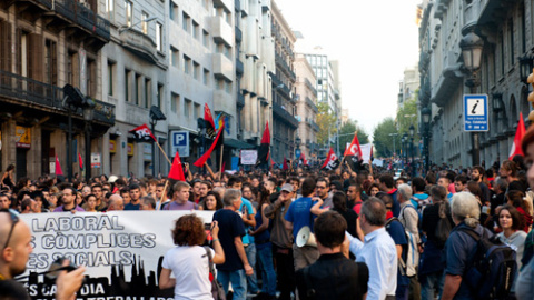 Manifestació durant la vaga de 2010 / ARXIU