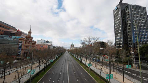 El Paseo de la Castellana, hace unos días. EFE/ Fernando Alvarado