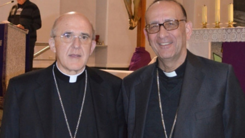 Los cardenales Carlos Osoro y Juan José Omella.