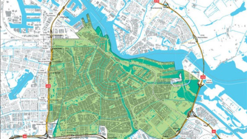 Zona de Amsterdam con restricción al tráfico