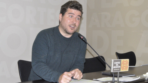 El diputado de Podemos en las Cortes de Aragón, Nacho Escartín. E.P.