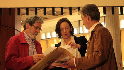 Pedro Santisteve junto a Carolina Bescansa en el Congreso de los Diputados.- ZARAGOZA EN COMÚN