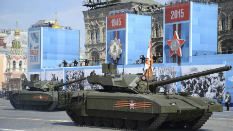 Russian T-14 tank with the Armata Universal Combat Platform drives during the Victory Day parade at Red Square in Moscow. REUTERS/Host Photo Agency/RIA Novosti