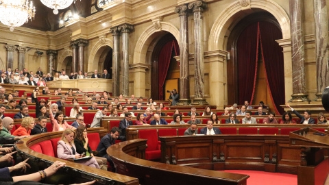 El Ple del Parlament després de la votació per la creació de la comarca del Lluçanès