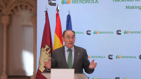 El presidente de Iberdrola, Ignacio Sánchez Galán, en un acto en Toledo, en mayo de 2021. E.P./Isabel Infantes