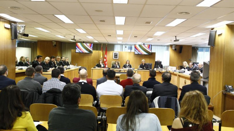 La Sala Cero de la Audiencia Provincial de Madrid donde se celebra el juicio por la tragedia del Madrid Arena. EUROPA PRESS.