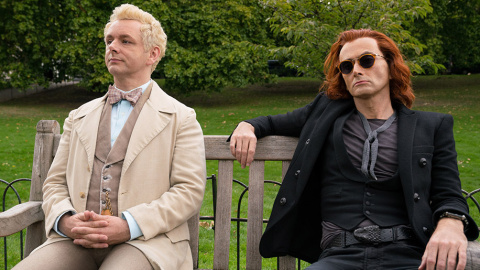 Michael Sheen y David Tennant protagonizan 'Buenos presagios'. /AMAZON PRIME VIDEO