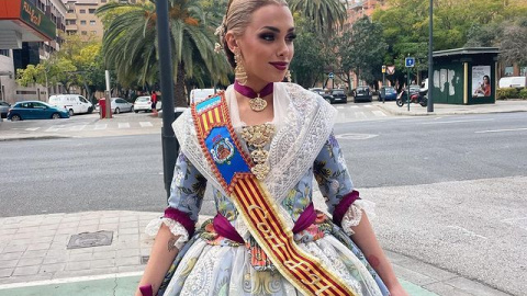 Lía Sánchez Carballo, fallera mayor de la comisión Doctor Manuel Candela-Avenida del Puerto.