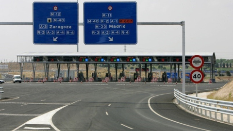 La autopista Eje Aeropuerto, gestionada por OHL, una de las vías en quiebra. E.P.