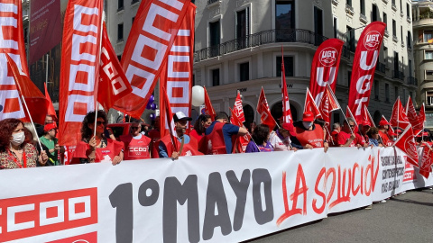 Manifestación del 1 de Mayo en Madrid.