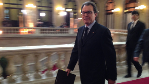 El expresident de la Generalitat y líder de la extinta CDC, Artur Mas, en el Palamnt. E.P.